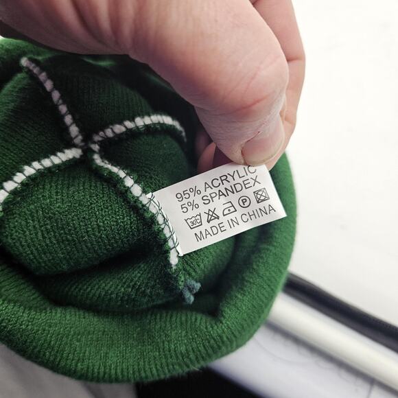 Bank of America Shamrock Shuffle Hat Beanie Fitted Mens One Size Green White Pom - Picture 4 of 6